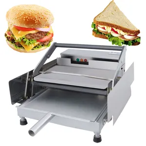 Commerciële Elektrische Burger Bun Broodrooster Sandwich Maker Touchscreen Brood Broodrooster Mini Automatische Griller Machine
