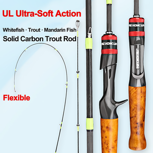 Canne à pêche à la truite en fibre de carbone de voyage ultra légère <span class=keywords><strong>UL</strong></span> Canne à pêche au leurre 3 sections Canne à pêche au leurre - Product Image 3