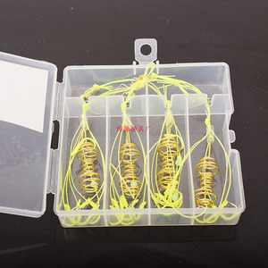 ชุดเบ็ดตกปลาแบบติดตัวเบ็ดกันพันกัน Boguan Explosive Hook 4 ชิ้น สีเหลือง สำหรับตกปลาทะเล ปลาใหญ่ - Product Image 1