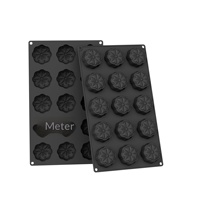 Nouveau moule en silicone pour gâteau mousse dessert, petit format, facile à démouler, qualité alimentaire, bricolage, cuisson au four, motif fleur de cerisier