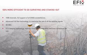 جهاز استقبال Efix Gnss, جهاز استقبال Efix Gnss C3 C5 IMU RTK Linux <span class=keywords><strong>Trimble</strong></span> <span class=keywords><strong>GPS</strong></span> 1008 قنوات RINEX معدات المسح - Product Image 5