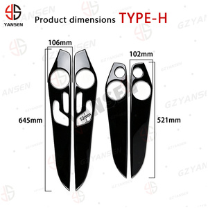 Panel Pintu Interior Mobil Serat Karbon Asli untuk Benz C-Class W205 GLC X253 2014-2020 Stiker Trim Pintu Perekat Sendiri - Product Image 5