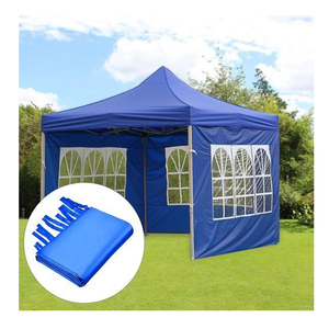 Abri pliant instantané de haute qualité en tissu Oxford 300D 600D avec 4 parois latérales, <span class=keywords><strong>filet</strong></span> bleu, tente pop-up <span class=keywords><strong>10x10</strong></span> - Product Image 1