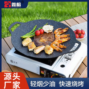 Plancha Teppanyaki de Piedra Maifan Xinrong, Antiadherente, Portátil, para Cocinar al Aire Libre, Barbacoa y Uso Doméstico - Product Image 4