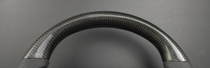 Volante de Fibra de Carbono Estilo RS con Botón de Cuero Perforado Compatible con <span class=keywords><strong>Audi</strong></span> Serie A3/A4/Q5/A7/Q3/Q5/RS - Product Image 3