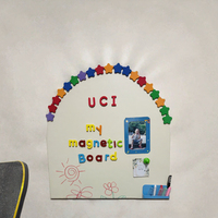 Tableau blanc interactif magnétique autocollant en polyester pliable UCI Uni-Felt, effaçable, pour usage domestique