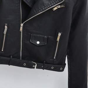 แจ็คเก็ตมอเตอร์ไซค์ผู้หญิง รุ่นลำลอง สำหรับฤดูใบไม้ร่วง ฤดูหนาว  วัสดุ PU ระบายอากาศได้ดี ไซส์ใหญ่ สีดำ ราคาประหยัด - Product Image 4