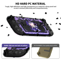 Casing Pelindung Kustom OEM Gothic Cat Ungu untuk Nintendo Switch 2 1 OLED Hard PC dengan Cangkang Pengganti Joycon Silikon