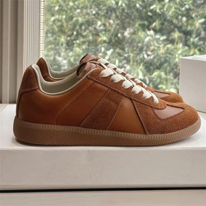 Chaussures de marche unisexes personnalisées, légères et respirantes, en cuir véritable, à lacets, tendance mode, semelle intermédiaire en caoutchouc - Product Image 4