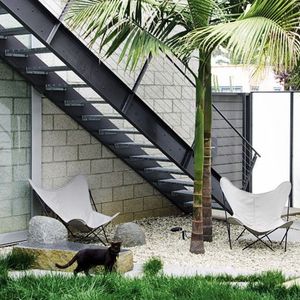 <span class=keywords><strong>Escalier</strong></span> extérieur en acier moderne pour villa avec marches en granit - Product Image 5