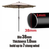 Homful-Parasols solaires à LED pour jardin, parasol de jardin géant pour extérieur