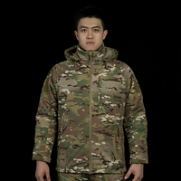 LUPU Extérieur Camouflage à Capuche Coton Imperméable Tenue d'Hiver Tactique Uniforme Pantalon Veste Équipement de Défense Personnelle