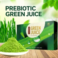 Poudre de jus vert prébiotique premium à l'herbe d'orge, multivitamines, FOS, certifiée GMP, extrait végétal pour complément alimentaire OEM