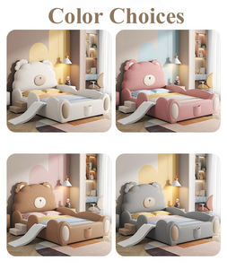 Letto per bambini con orsacchiotto di lusso diretto dalla fabbrica a basso costo con archiviazione di colore personalizzato - Product Image 6