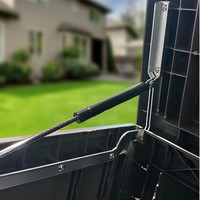 Boîte de rangement extérieure en plastique HDPE, armoire utilitaire pour jardin et patio, avec trou pour clé, étanche à l'eau et à la poussière, organisateur multifonctionnel