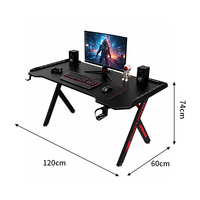 Bureau d'ordinateur de jeu professionnel avec un bureau spacieux et une structure stable pour l'installation d'un PC