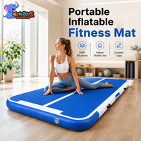 Tapis de fitness gonflable portable et imperméable pour yoga et exercices au sol, personnalisable en DWF