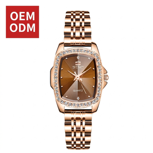 VVS Vintage Women Quartz Watch Square Diamond <strong>Studded</strong> Stainless Steel Luxury Fashion Wristwatch OEM ODM Low MOQ Reloj - Product Image 1