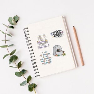 WOWEI50 Cute English <span class=keywords><strong>Phrase</strong></span> Graffiti Stickers and Creative <span class=keywords><strong>Phrase</strong></span> Stickers and Waterproof Stickers - Product Image 6