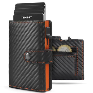 Porte-cartes pliable Tenbst de 5 pouces avec compartiment à monnaie zippé pour hommes - Product Image 1