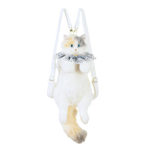 HY Fabrikası Özel Yapım <span class=keywords><strong>Pets</strong></span> <span class=keywords><strong>Alive</strong></span> Kedi Doldurulmuş Sevimli Simülasyon Kedi Peluş Oyuncak Bebek Gerçekçi Kedi Şeklinde Sırt Çantası Oyuncaklar Büyük Ragdoll Çanta - Product Image 4