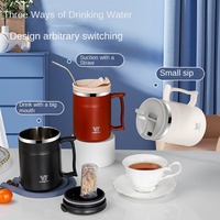 Tasse chauffante électrique portable en acier inoxydable 304 à température constante avec infuseur à thé, idéale pour dortoir et usage extérieur