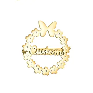Accessories Personalized DIY Name Badge Company Logo Customized Fashion Jewelry Brooches