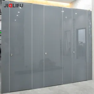 New Tempered Glass Composite Board Commercial Toilet Cubicles Partition
