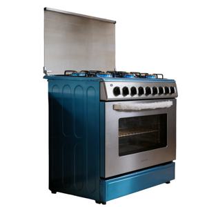 Cuisinière à gaz autonome à 6 brûleurs avec four et grill pour la cuisine commerciale - Product Image 2
