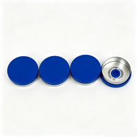Capsules en aluminium et plastique stériles à ouverture rapide pour laboratoire de beauté, stérilisées à l'oxyde d'éthylène, couvercles de scellage pour flacons en verre cosmétiques