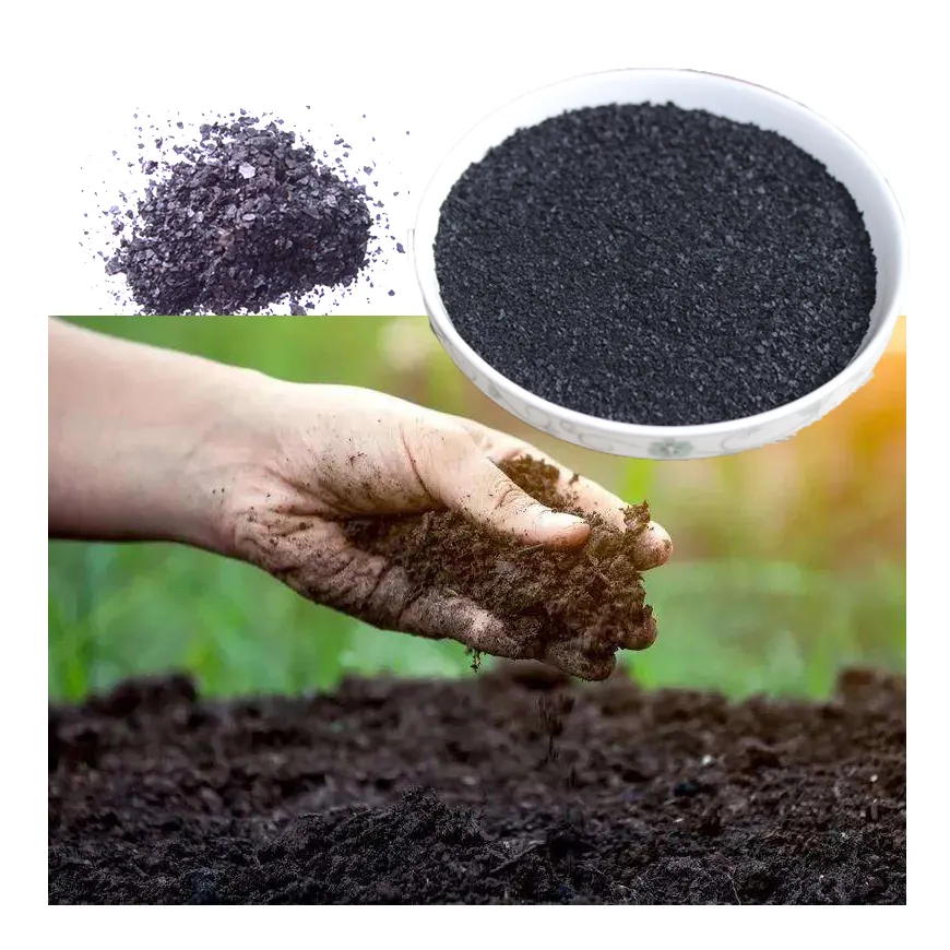 Fertilizante NPK orgânico melhora o solo solúvel em água Humate de sódio Série sal ácido húmico em pó Humater de sódio agrícola
