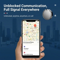 Pelacak Anti Hilang Pintar F8 Mini Sistem Ganda Nirkabel GPS, Pelacak Barang Anti Hilang Pintar untuk Kunci Dompet Koper Hewan Peliharaan