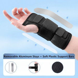 Penyangga Pergelangan Tangan Medis Pelindung untuk Terowongan Karpal, Tangan Kiri, Pelat Aluminium, Penutup Hook and Loop, Penyangga Aman, Tali Pengikat Pelindung - Product Image 2