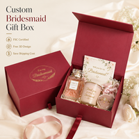 Caja Magnética Plegable de Regalo para Damas de Honor, Certificada, Elegante, Prestigiosa, Distintiva, de Primera Calidad, Ahorra Costos de Envío