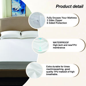 Protector de Colchón Impermeable de Alta Calidad, Tejido de 300 Hilos, Transpirable, Antiálergico, Ajustable, para Cama Completa - Product Image 2