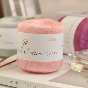 Fil fantaisie en coton mélangé résistant pour le crochet et le tricot à la main, motifs teints, fournisseur - Product Image 1