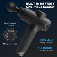 Mini pistolet de massage portable, rechargeable, infrarouge, pour relaxation musculaire profonde