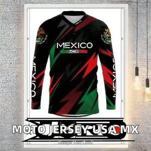 Maillot de sport unisexe respirant en % polyester pour moto, VTT, MX, BMX, descente, motocross, moto - Mexique USA - Product Image 2