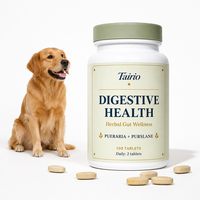 Comprimés de Pueraria Purslane pour la santé digestive des chiens, formule à base de plantes pour le bien-être intestinal, 100 unités, soin quotidien, naturel, OEM