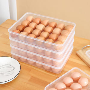 Caja para Almacenar Huevos con Tapa, Apilable, de Grado Alimenticio, para Conservación y Sellado en Refrigerador, Origen Yiwu - Product Image 1