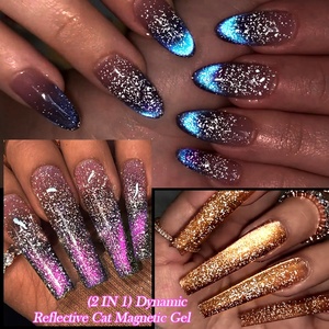 Lilycute 7ml năng động phản chiếu mèo mắt từ nghệ thuật móng tay Disco gel siêu <span class=keywords><strong>flash</strong></span> gel đánh bóng cho OEM chai nhãn hiệu riêng - Product Image 5