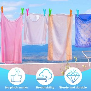 Air-Drying Eco-Friendly Durable Clothing Pin Set with Springs <b>Hanging</b> Pegs Clips for Laundry Shoes Colorful Plastic Clothespins - Product Image 3