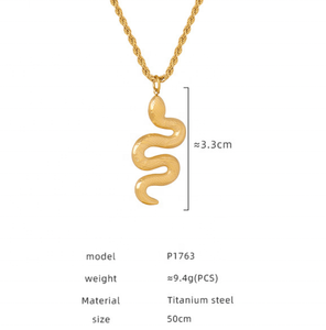 Venta al por mayor de dijes de <span class=keywords><strong>serpiente</strong></span> de acero inoxidable con baño PVD de oro de 18K para la fabricación de joyas, colgantes de <span class=keywords><strong>serpiente</strong></span> de acero inoxidable, pedido a granel - Product Image 3