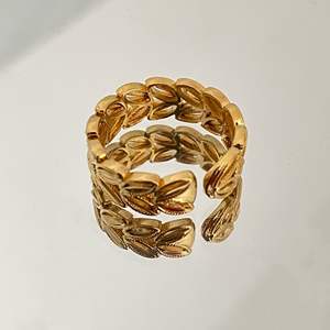 Bague ouverte en forme d'épi de blé, ton or, pour femmes, bijoux pour l'index, cadeau - Product Image 4