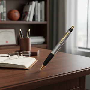 Penna a Sfera in Metallo Argento/Oro, Regalo Aziendale Originale, Penna Promozionale in Acciaio - Product Image 3