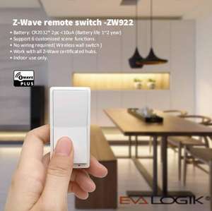 Productos inteligentes Serie Z Wave <span class=keywords><strong>Plus</strong></span> 800 Interruptor inteligente sin neutro Control remoto Interruptor de luz de pared de 3 vías Interruptores de atenuación - Product Image 2
