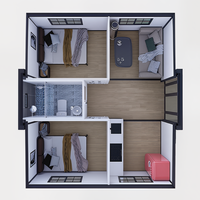 Maison conteneur pliable en acier 20/40 pieds, villa de luxe préfabriquée et portable, respirante, avec panneaux sandwich 50/75 mm, design moderne