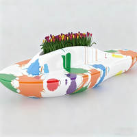 Chaise Moderne en FRP en Forme de Bonbon, Siège Multifonctionnel avec Jardinière, Imperméable, Moulée en une seule pièce, Pliable/Coupable, Décorative pour Centres Commerciaux et Hôtels