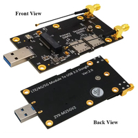 Carte adaptateur HAISEN EM7455 + NGFF vers USB 3.0, carte M.2 LTE 4G 5G vers USB3.0 avec double antenne SIM pour EM06-E EM12-G RM520N
