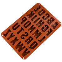 Moules en silicone écologiques marron pour lettres, pour petites entreprises et ateliers domestiques, pour la fabrication de chocolat, outils de pâtisserie, personnalisables